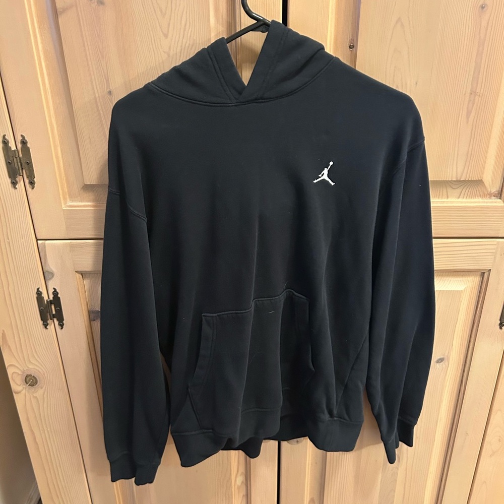 Jordan Black Hoodie with White Logo